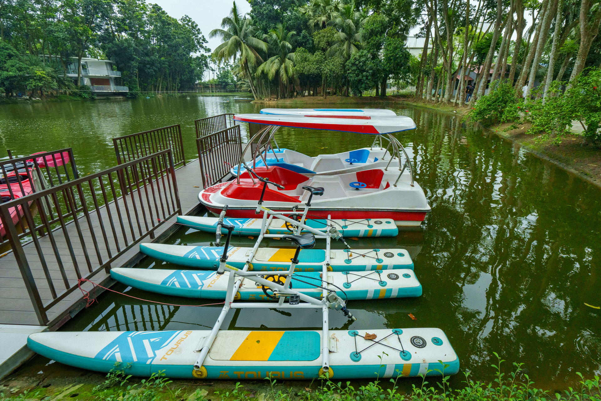 Boating at the resort